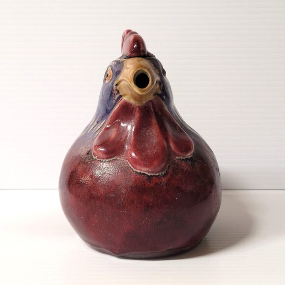 Oriental Accent Inc Pottery Rooster Teapot Vase Hand Painted Decorative Use Only - Picture 4 of 9